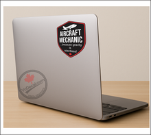 'Aircraft Mechanic - because gravity is relentless!' Vinyl Decal Sticker