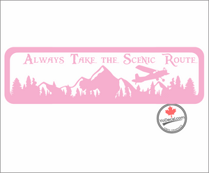 'Always Take The Scenic Route - Mountains & Aviation' Premium Vinyl Decal / Sticker