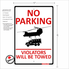 Army Aviation No Parking 12"x18" Reflective Aluminum Sign