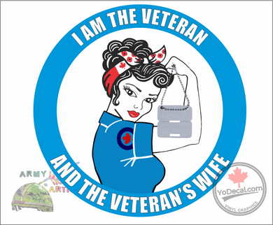 'I Am The Veteran and The Veteran's Wife (Air Force)' Premium Vinyl Decal