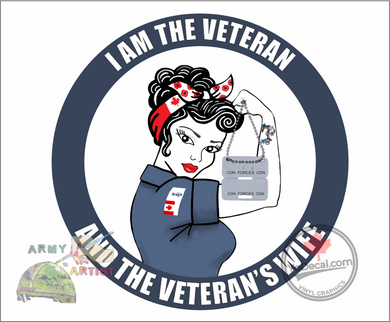 'I Am The Veteran and The Veteran's Wife (Navy)' Premium Vinyl Decal