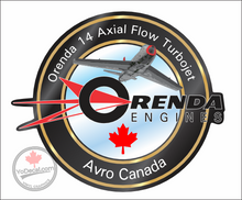 'Orenda 14 Axial Flow Turbojet Engine CF-86 Sabre' Premium Vinyl Decal Sticker