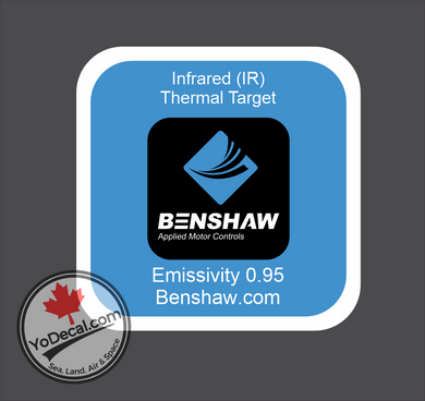 BENSHAW Infrared (IR) Thermal Imaging 0.95 Emissivity Targets Square