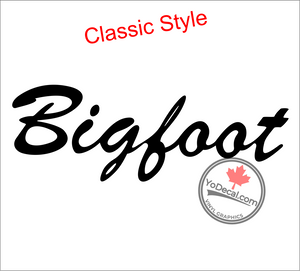 'Bigfoot RV 1' Premium Vinyl Decal