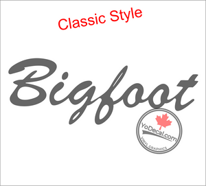 'Bigfoot RV 1' Premium Vinyl Decal