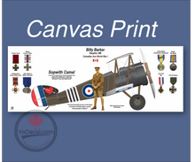 Billy Barker WWI Canadian Ace Sopwith Camel Canvas Print