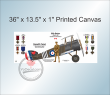 Billy Barker WWI Canadian Ace Sopwith Camel Canvas Print