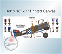 Billy Barker WWI Canadian Ace Sopwith Camel Canvas Print