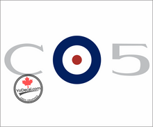 'Billy Bishop WWI Ace Nieuport 17 C-5 Roundel' Premium Vinyl Decal / Sticker