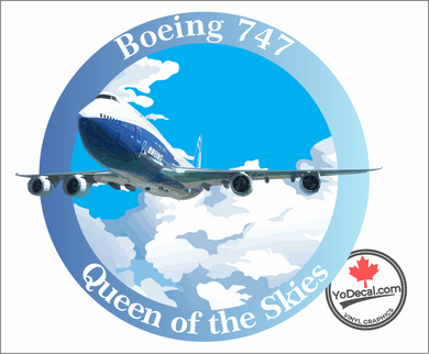 'Boeing 747 Queen of the Skies Full Colour' Premium Vinyl Decal