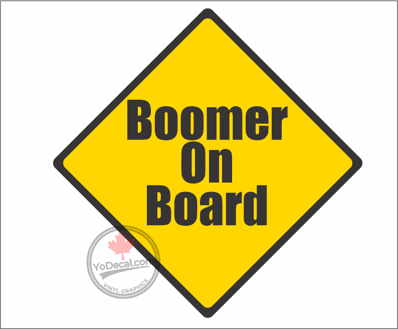 'Boomer Onboard' Premium Vinyl Decal Sticker