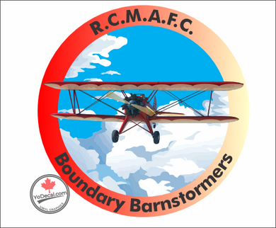 'Boundary Barnstormers R.C.M.A.F.C. Biplane' Premium Vinyl Decal Sticker