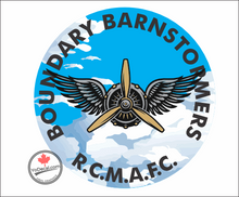 'Boundary Barnstormers R.C.M.A.F.C. Radial Engine & Wings' Vinyl Decal Sticker