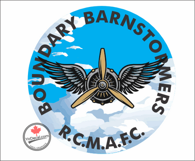 'Boundary Barnstormers R.C.M.A.F.C. Radial Engine & Wings' Vinyl Decal Sticker
