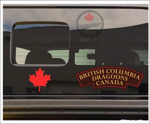 'British Columbia Dragoons WWII Shoulder Flash' Premium Vinyl Decal / Sticker