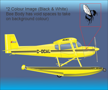 Bumble Bee 2-Colour Premium Vinyl Decal Sticker