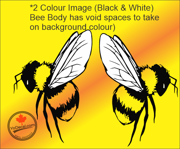 Bumble Bee 2-Colour Premium Vinyl Decal Sticker