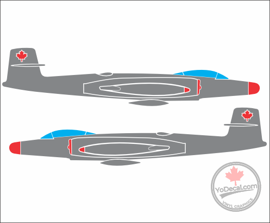 'CF-100 Canuck Side Profile' Premium Vinyl Decal Sticker