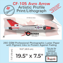 Avro Arrow RL-206 Orenda Iroquois Engine Side Profile Art Print / Lithograph