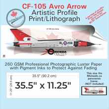 Avro Arrow RL-206 Orenda Iroquois Engine Side Profile Art Print / Lithograph