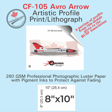 Avro Arrow RL-206 Orenda Iroquois Engine Side Profile Art Print / Lithograph