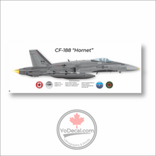 CF-188 Hornet Side Profile Personalized Canvas Print
