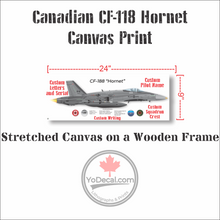 CF-188 Hornet Side Profile Personalized Canvas Print