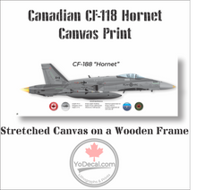 CF-188 Hornet Side Profile Personalized Canvas Print