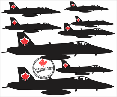'CF-18 Maple Leaf Art' Premium Vinyl Decal