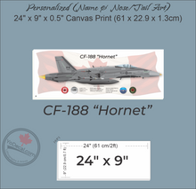 CF-188 Hornet Side Profile Personalized Canvas Print