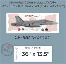 CF-188 Hornet Side Profile Personalized Canvas Print