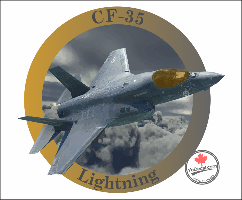 'CF-35 Lightning Into the Storm Full Colour' Premium Vinyl Decal