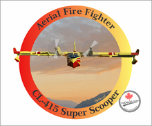 'CL-415 Super Scooper Aerial Fire Fighter Full Colour' Premium Vinyl Decal