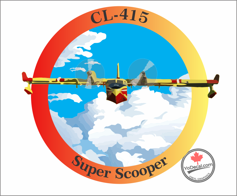 'Canadair CL-415 Super Scooper Full Colour' Premium Vinyl Decal