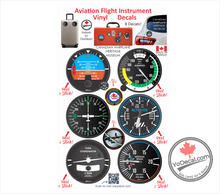 'Canadian Warplane Heritage Museum 8 Pack Flight Instruments' Premium Vinyl Decal / Sticker