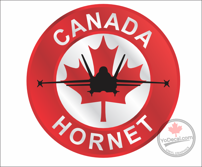 'Canada Hornet CF-18 Flight Suit Patch' Premium Vinyl Decal Sticker