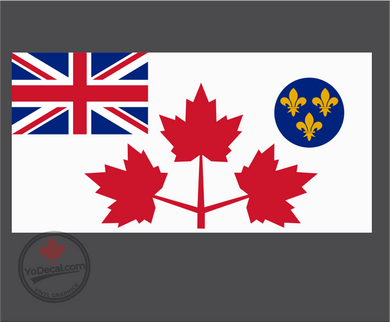 'Canadian Army WWII White Battle Ensign 1939-1944' Premium Vinyl Decal Sticker