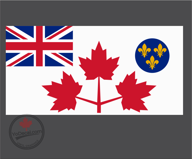 'Canadian Army WWII White Battle Ensign 1939-1944' Premium Vinyl Decal Sticker