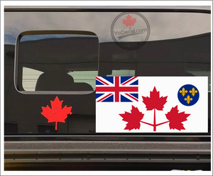 'Canadian Army WWII White Battle Ensign 1939-1944' Premium Vinyl Decal Sticker