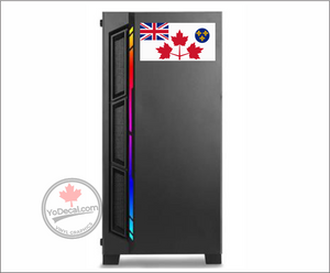 'Canadian Army WWII White Battle Ensign 1939-1944' Premium Vinyl Decal Sticker
