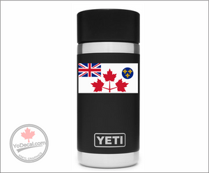 'Canadian Army WWII White Battle Ensign 1939-1944' Premium Vinyl Decal Sticker