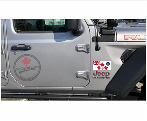 'Canadian Army WWII White Battle Ensign 1939-1944' Premium Vinyl Decal Sticker