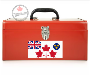'Canadian Army WWII White Battle Ensign 1939-1944' Premium Vinyl Decal Sticker