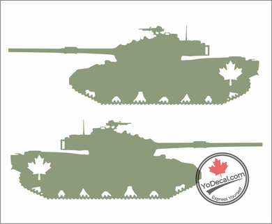 'Centurion Canadian Main Battle Tank (PAIR)' Premium Vinyl Decal