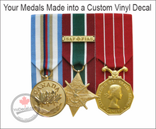 'Canadian Military Medals' Custom Premium Vinyl Decal Sticker