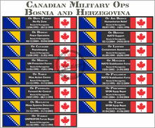 'Canadian Military Ops - Bosnia & Herzegovina' Premium Vinyl Decal