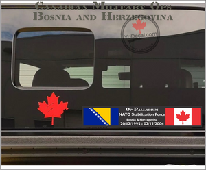 'Canadian Military Ops - Bosnia & Herzegovina' Premium Vinyl Decal