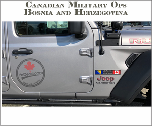 'Canadian Military Ops - Bosnia & Herzegovina' Premium Vinyl Decal