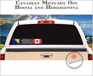 'Canadian Military Ops - Bosnia & Herzegovina' Premium Vinyl Decal
