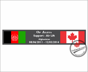 'Canadian Military Ops - Afghanistan' Premium Vinyl Decal